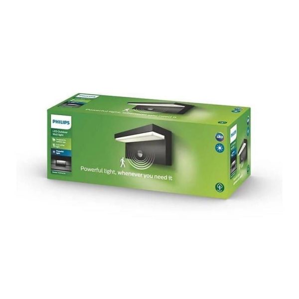 Aplique LED exterior BUSTAN 3.8W sensor movimiento 2700K IP44 | LeonLeds