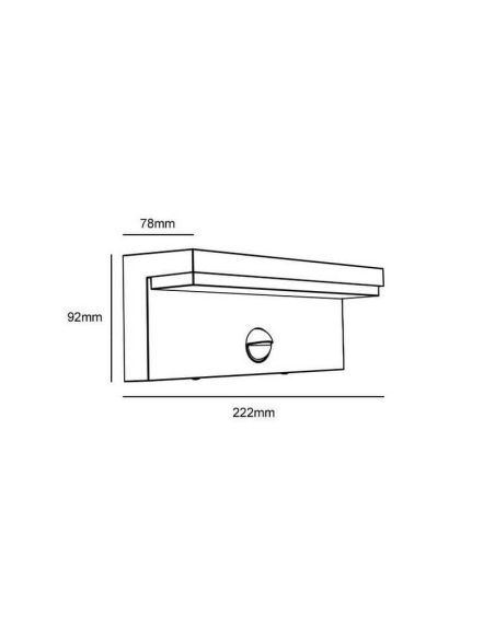 Aplique LED exterior BUSTAN 3.8W sensor movimiento 2700K IP44 | LeonLeds