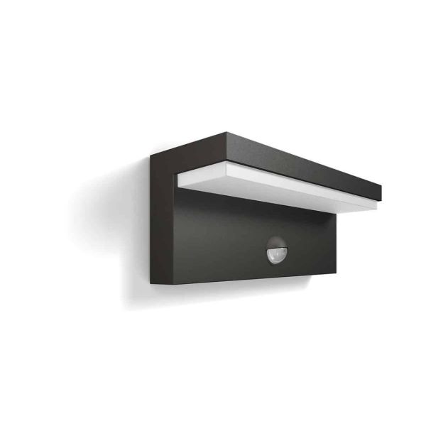 Aplique LED exterior BUSTAN 3.8W sensor movimiento 2700K IP44 | LeonLeds