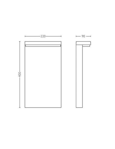 Balise LED BUSTAN 3,8W Chaude 2700K IP44 Ultra Efficace | LéonLeds