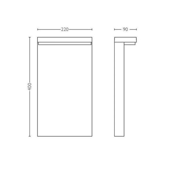 Baliza LED BUSTAN 3.8W Cálida 2700K IP44 Ultra Eficiente | LeonLeds