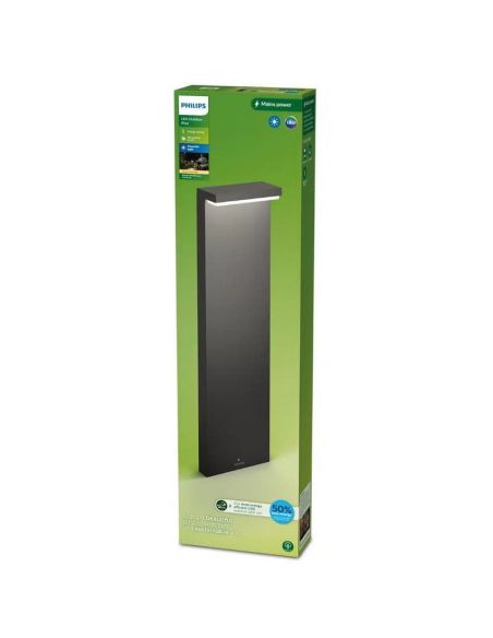 Poste LED exterior BUSTAN 3.8W Luz Cálida 2700K 77cm IP44 Ultra Eficiente
