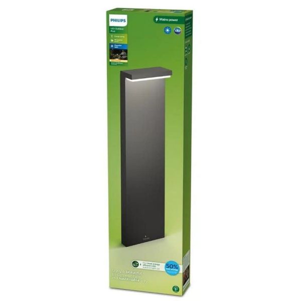 Poste LED exterior BUSTAN 3.8W Luz Cálida 2700K 77cm IP44 Ultra Eficiente