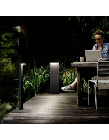 Poste LED exterior BUSTAN 3.8W Luz Cálida 2700K 77cm IP44 Ultra Eficiente