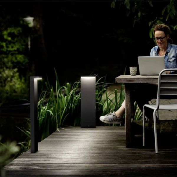 Poteau LED Extérieur BUSTAN 3,8W Lumière Chaude 2700K 77cm IP44 Ultra Performant