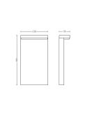 Poste LED exterior BUSTAN 3.8W Luz Cálida 2700K 77cm IP44 Ultra Eficiente