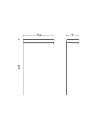 Poste LED exterior BUSTAN 3.8W Luz Cálida 2700K 77cm IP44 Ultra Eficiente