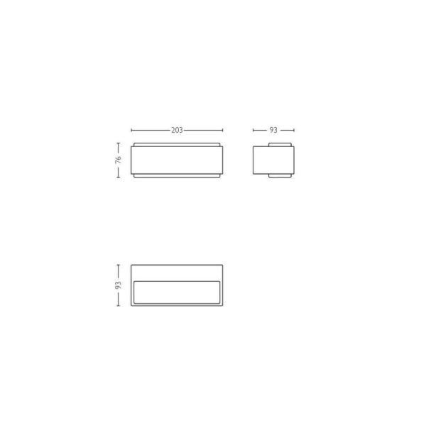 Aplique LED exterior STRATOSPHERE 3.8W 2700K Ultra Eficiente | LeonLeds
