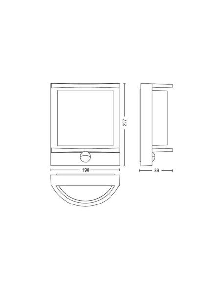 Aplique LED exterior SAMONDRA sensor movimiento Ultra Eficiente | LeonLeds