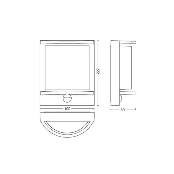 Aplique LED exterior SAMONDRA sensor movimiento Ultra Eficiente | LeonLeds