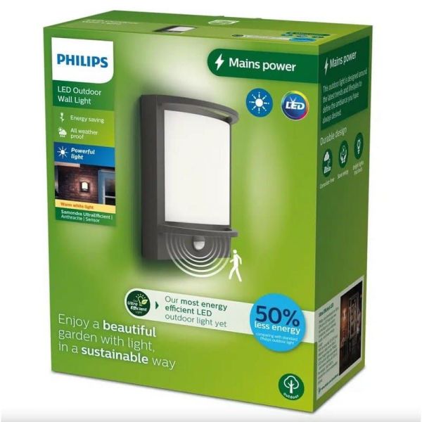 Aplique LED exterior SAMONDRA sensor movimiento Ultra Eficiente | LeonLeds