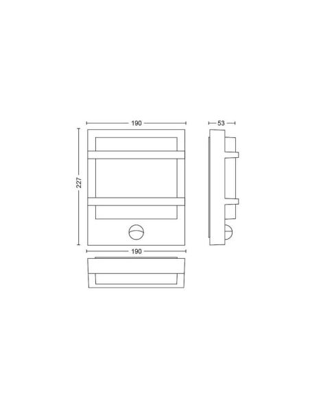 Aplique LED PETRONIA sensor movimiento IP44 Ultra Eficiente | LeonLeds