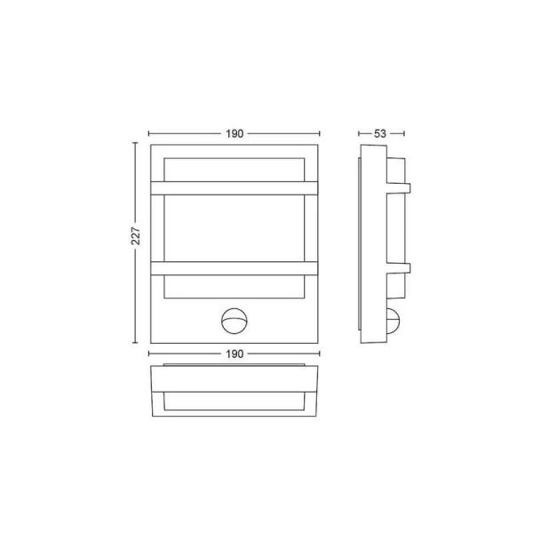 PETRONIA Applique LED avec détecteur de mouvement IP44 Ultra Efficace | LéonLeds