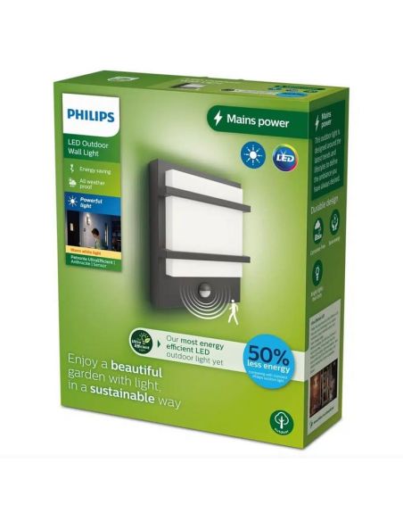 PETRONIA Arandela LED com sensor de movimento IP44 Ultra Eficiente | LeonLeds