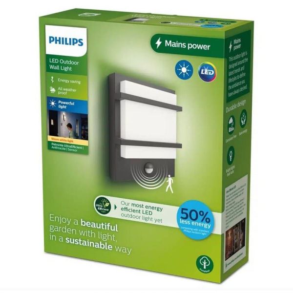 Aplique LED PETRONIA sensor movimiento IP44 Ultra Eficiente | LeonLeds