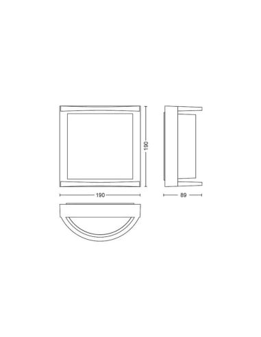 Aplique LED exterior SAMONDRA 3.8W Ultra Eficiente | LeonLeds