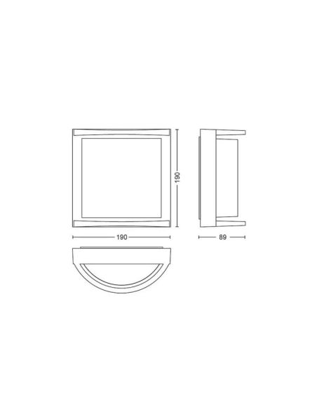 Aplique LED exterior SAMONDRA 3.8W Ultra Eficiente | LeonLeds