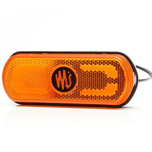 Medidor Lateral LED Was com pisca e retrorrefletor e luz de contorno inferior com suporte 12V-24V SM1 IA 02 W240 | LeonLeds