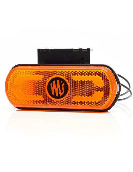 Medidor Lateral LED Was com pisca e retrorefletor e luz de contorno inferior com suporte 12V-24V SM1 IA 02 W240 | LeonLeds