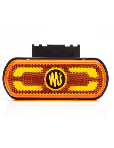 Medidor Lateral LED Was com pisca e retrorrefletor e luz de contorno inferior com suporte 12V-24V SM1 IA 02 W240 | LeonLeds