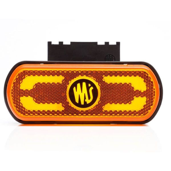 Medidor Lateral LED Was com pisca e retrorrefletor e luz de contorno inferior com suporte 12V-24V SM1 IA 02 W240 | LeonLeds