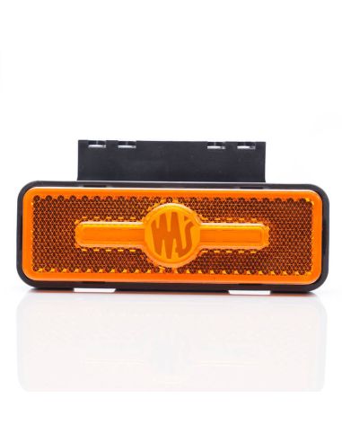 Jauge latérale rectangulaire à LED avec clignotants et réflecteur avec support 12V-24V SM1 IA 5 W254 | LéonLeds