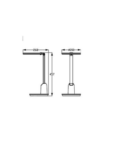 Lámpara mesa LED flexo EINSTEIN 15W EyeComfort IP20 | LeonLeds