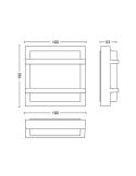 Aplique LED PETRONIA 3.8W 2700K IP44 Ultra Eficiente | LeonLeds