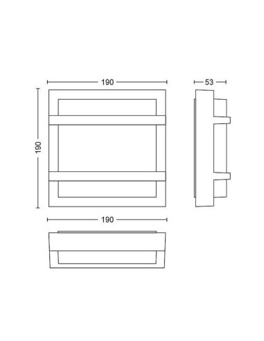 PETRONIA Applique LED 3,8W 2700K IP44 Ultra Efficace | LéonLeds