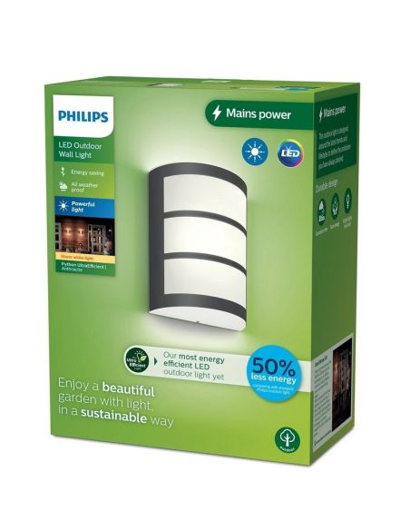 Applique murale LED d'extérieur PYTHON 3,8W 2700K Ultra Efficace | LéonLeds