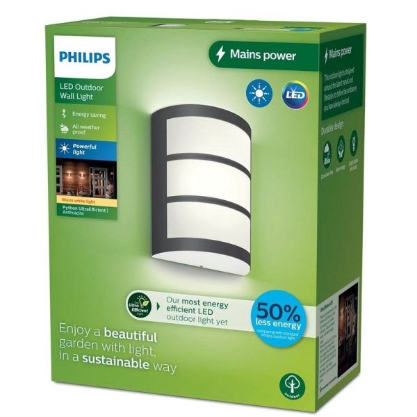Aplique LED exterior PYTHON 3.8W 2700K Ultra Eficiente | LeonLeds