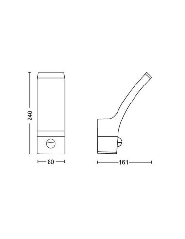 Aplique exterior LED SPLAY com sensor...
