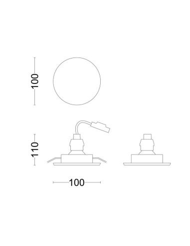 Spot encastrable LED 4,6W Chaud 2700K IP23 | LéonLeds