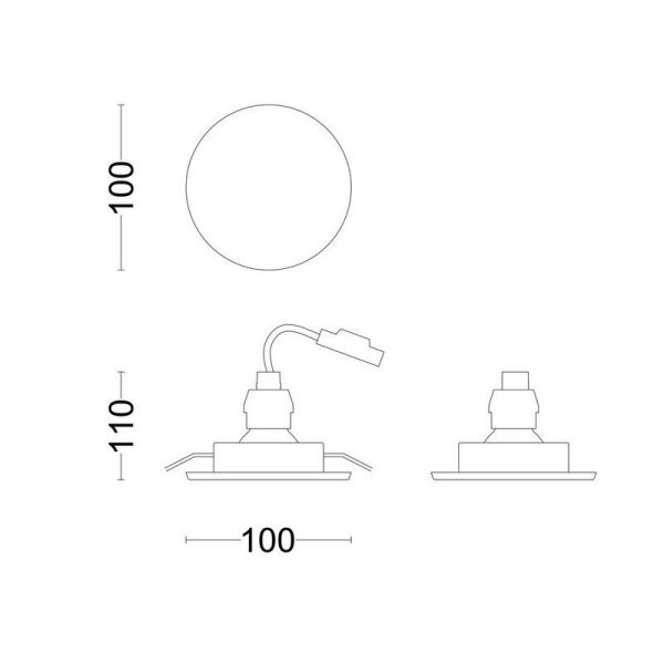 Foco empotrado LED 4.6W Cálida 2700K IP23 | LeonLeds
