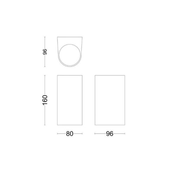 Applique murale d'extérieur LED bidirectionnelle NIGHTINGALE, non incluse IP44 | LéonLeds