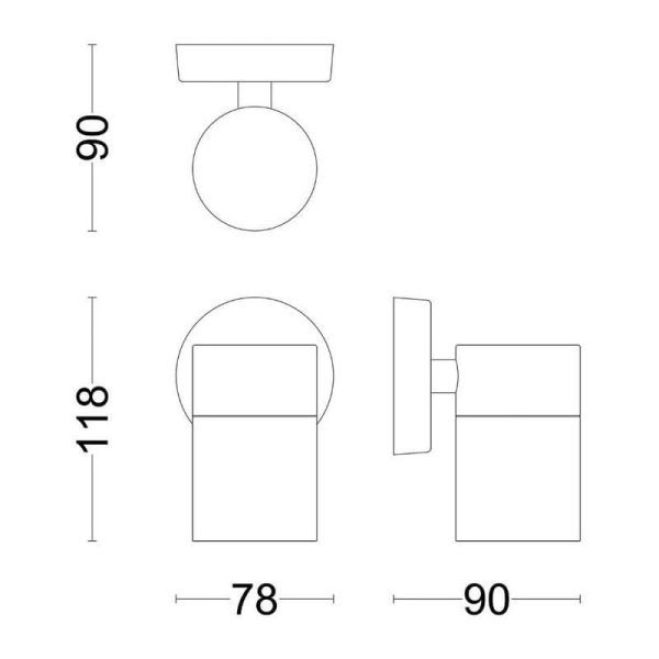 Applique murale d'extérieur LED moderne KYLIS non incluse IP44 | LéonLeds