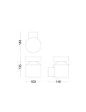 Aplique LED exterior LAVEN 6W 2700K IP44 | LeonLeds