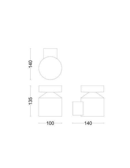 Aplique LED exterior LAVEN 6W 2700K IP44 | LeonLeds