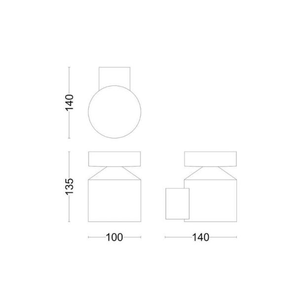 Aplique LED exterior LAVEN 6W 2700K IP44 | LeonLeds