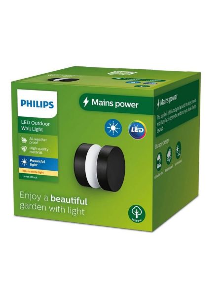 LAVEN Arandela LED para exterior 6W quente 2700K IP44 | LeonLeds