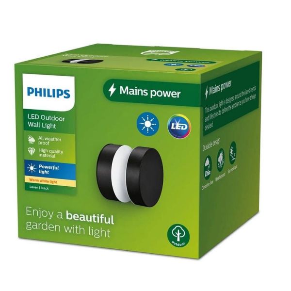 Applique d'extérieur LED LAVEN 6W Chaude 2700K IP44 | LéonLeds