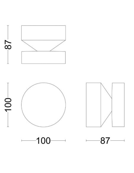 Applique d'extérieur LED LAVEN 6W Chaude 2700K IP44 | LéonLeds