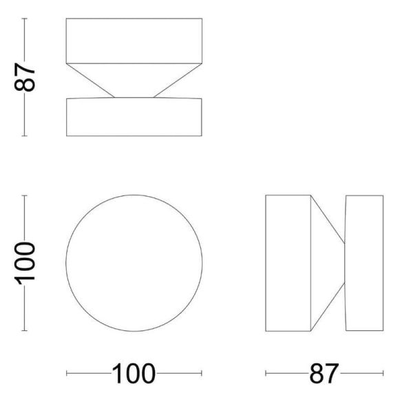 LAVEN Arandela LED para exterior 6W quente 2700K IP44 | LeonLeds