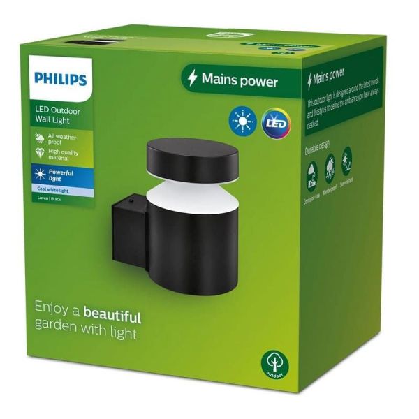 Applique murale LED d'extérieur moderne LAVEN 6W 4000K IP44 | LéonLeds