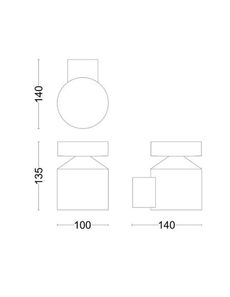Arandela LED moderna para exterior LAVEN 6W 4000K IP44 | LeonLeds