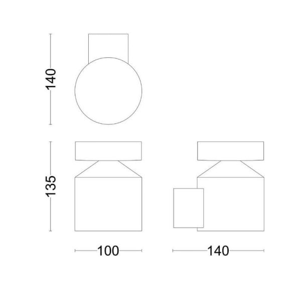 Arandela LED moderna para exterior LAVEN 6W 4000K IP44 | LeonLeds