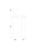 Poste LED exterior LAVEN 6W Cálida 4000K IP44 | LeonLeds