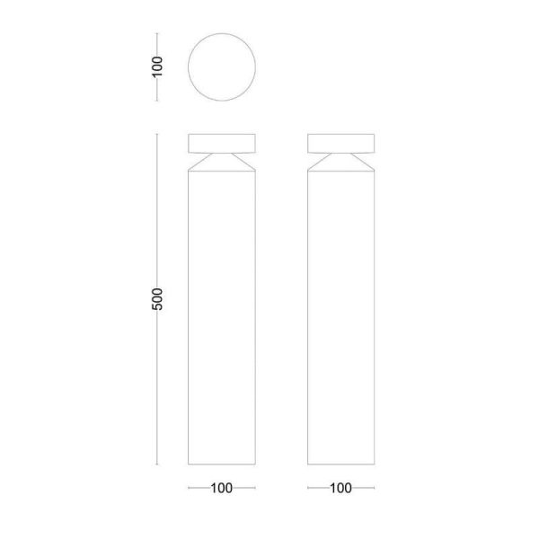 Poste LED exterior LAVEN 6W Cálida 4000K IP44 | LeonLeds