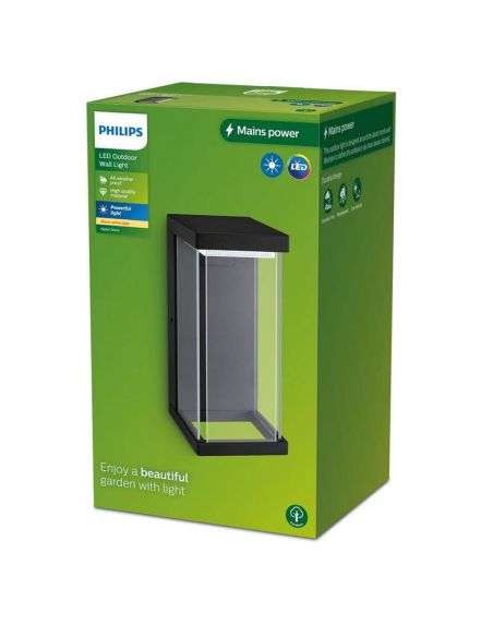 KYRIE applique murale extérieure LED supérieure 12W 2700K IP44 | LéonLeds