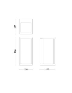 Aplique moderno LED ULYZO 12W 2700K IP44 | LeonLeds 2
